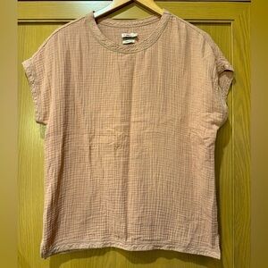 Faherty Organic Cotton Cap Sleeve Boxy Fit Top / small